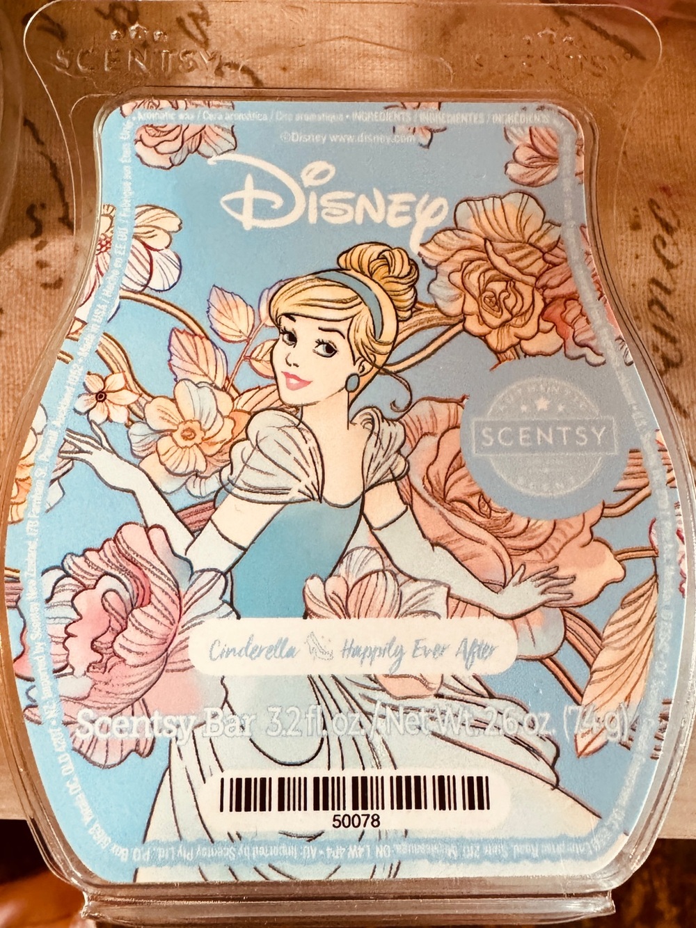 Scentsy Disney Cinderella: Happily Ever After Wax Melt Bar, 2.6 oz (Retired)